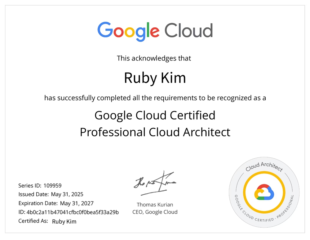 img of GCP Professional Cloud Architect(PCA) 자격증 합격 후기와 준비 팁